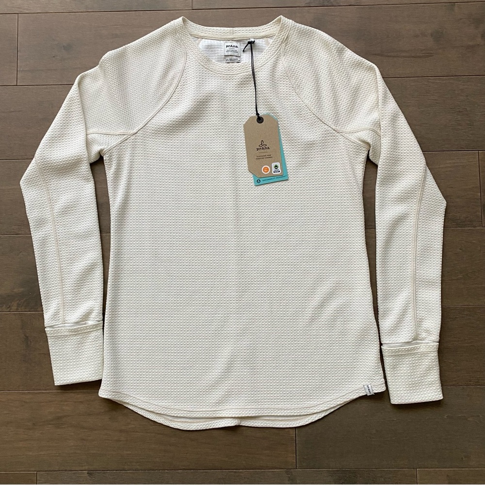 Prana Wensley Long Sleeve Wool Blend Thermal Top XS - Picture 2 of 12